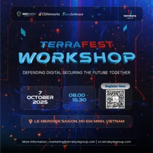 Banner of TerraFEST Vietnam – Workshop Defending Digital​ Securing the Future Together 7 October 2025