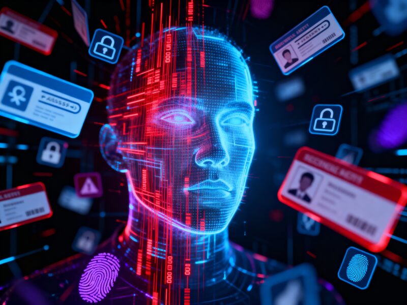 An IT leadership meeting reviewing cybersecurity policies on a large screen, with analysts discussing device security, password standards, patching, and employee access controls in a modern office.